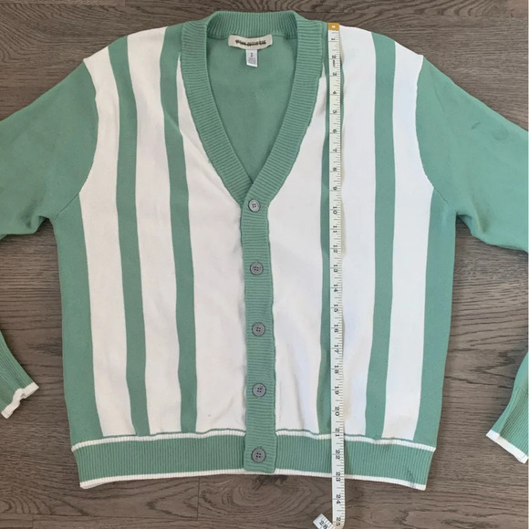 Urban Outfitters Men’s/Unisex‎ Classic Striped Cardigan - Size S - Green - NWOT - Picture 12 of 15